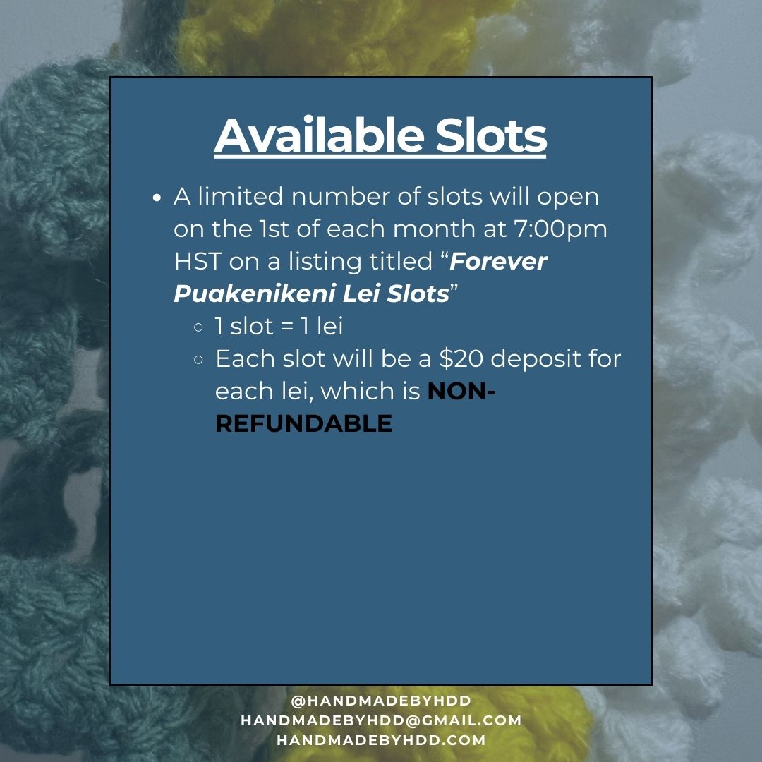 Forever Puakenikeni Lei Slots